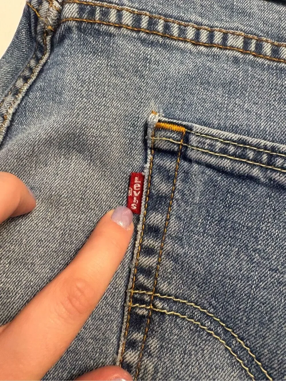 Levi's 505 Men's Slim Straight Fit Light Wash Denim Blue Jeans 36Wx30L 36x30